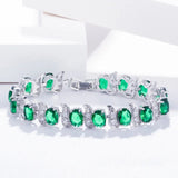 Pera Natural Oval Cubic Zirconia Bracelet