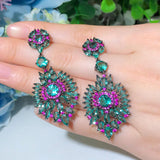 Pera Light CZ Water Drop Dangle Earrings for Female Bohemian Jewelry