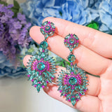 Pera Light CZ Water Drop Dangle Earrings for Female Bohemian Jewelry