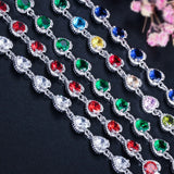 Pera Bridal Wedding Charm Bracelet Heart CZ Stone Jewelry B061