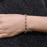 Pera Bridal Wedding Charm Bracelet Heart CZ Stone Jewelry B061