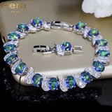 Pera CZ Jewelry Micro Pave Light Rhinestone Bracelet for Women
