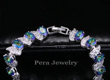 Pera CZ Jewelry Micro Pave Light Rhinestone Bracelet for Women