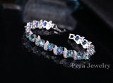 Pera CZ Jewelry Micro Pave Light Rhinestone Bracelet for Women