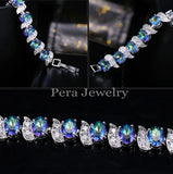 Pera CZ Jewelry Micro Pave Light Rhinestone Bracelet for Women