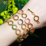 Multicolor CZ Tennis Bangle Bracelet for Women Party Jewelry
