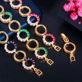 Multicolor CZ Tennis Bangle Bracelet for Women Party Jewelry