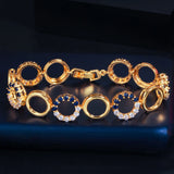 Multicolor CZ Tennis Bangle Bracelet for Women Party Jewelry