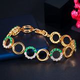 Multicolor CZ Tennis Bangle Bracelet for Women Party Jewelry