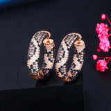Pera CZ Snake Stripes Hoop Earrings for Women E731