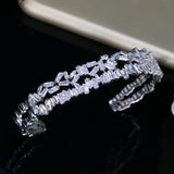 Adjustable Unisex Jewelry Cubic Zirconia Bangle & Bracelet B124