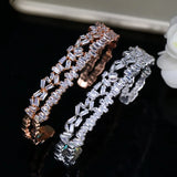 Adjustable Unisex Jewelry Cubic Zirconia Bangle & Bracelet B124