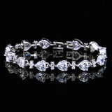 Pera CZ Big Heart Crystal Party Bracelet B098