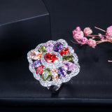 Colorful Cubic Zirconia Wedding Bands for Brides