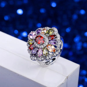 Colorful Cubic Zirconia Wedding Bands for Brides