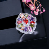 Colorful Cubic Zirconia Wedding Bands for Brides