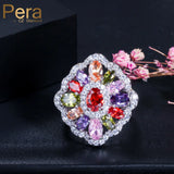 Colorful Cubic Zirconia Wedding Bands for Brides