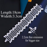 Pera CZ Link Chain Big Bracelet Bangle Wedding Jewelry