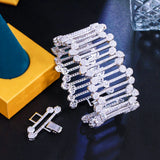 Pera CZ Link Chain Big Bracelet Bangle Wedding Jewelry