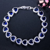 Romanric Heart Shape CZ Bangles & Bracelets For Women B068