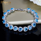 Romanric Heart Shape CZ Bangles & Bracelets For Women B068