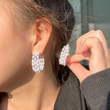 Geometric Circle Hoop Earrings for Women Party Jewelry