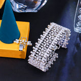 Pera CZ Statement Tennis Bracelet for Wedding B134