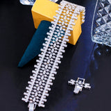 Pera CZ Statement Tennis Bracelet for Wedding B134