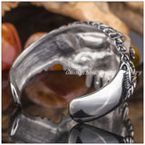 Punk 316L Stainless Steel Skeleton Skull Mens Boys Bracelet