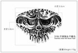 Punk 316L Stainless Steel Skeleton Skull Mens Boys Bracelet