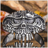 Punk 316L Stainless Steel Skeleton Skull Mens Boys Bracelet