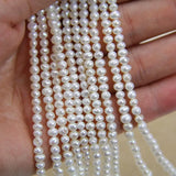 Baroque Freshwater Pearl Beads, 3-4mm, DIY Loose Pearl Jewelry