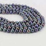 7-8MM Peacock Freshwater Pearl Loose Beads One Full Strand