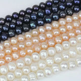 DIY Loose Pearl Jewelry,8mm Freshwater Pearl Strand,Potato Loose Beads