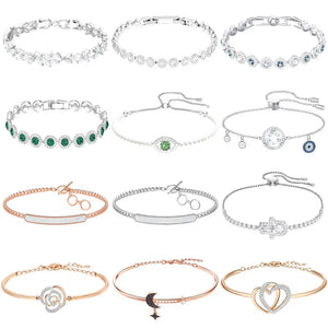 Double Love Pink Diamond Crystal Bracelet