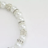 Charming Flower Girl Bracelet, Teen Shell Pearl Rhinestone Jewellery