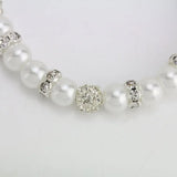 Charming Flower Girl Bracelet, Teen Shell Pearl Rhinestone Jewellery