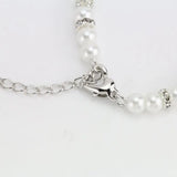 Charming Flower Girl Bracelet, Teen Shell Pearl Rhinestone Jewellery