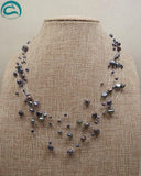 AA 4-8MM Illusion Floating Freshwater Pearl Necklace