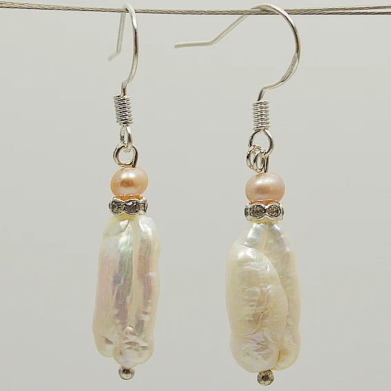 Purple Freshwater Pearl Earrings for Girls