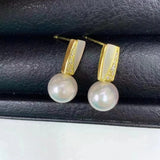 Round Pearl 8mm Stud Earrings - Pearl Jewelry
