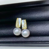 Round Pearl 8mm Stud Earrings - Pearl Jewelry