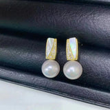 Round Pearl 8mm Stud Earrings - Pearl Jewelry