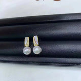 Round Pearl 8mm Stud Earrings - Pearl Jewelry