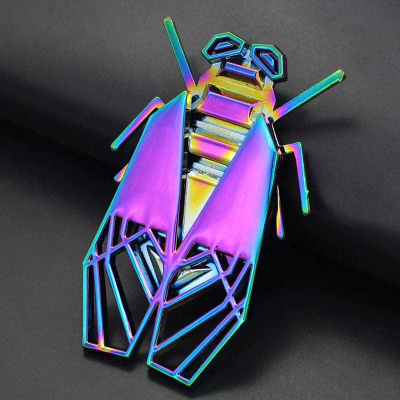 Colorful Plated Bee Brooch for Men Women Party Jewelry
