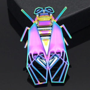 Colorful Plated Bee Brooch for Men Women Party Jewelry