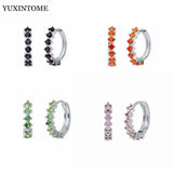 Crystal Zircon Hoop Earrings Wedding Jewelry for Women