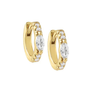 Crystal Zircon Hoop Earrings Wedding Jewelry for Women