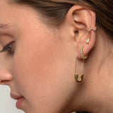 Crystal Zircon Hoop Earrings Wedding Jewelry for Women