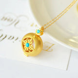 Buddha Statue Turquoise Pendant Necklace